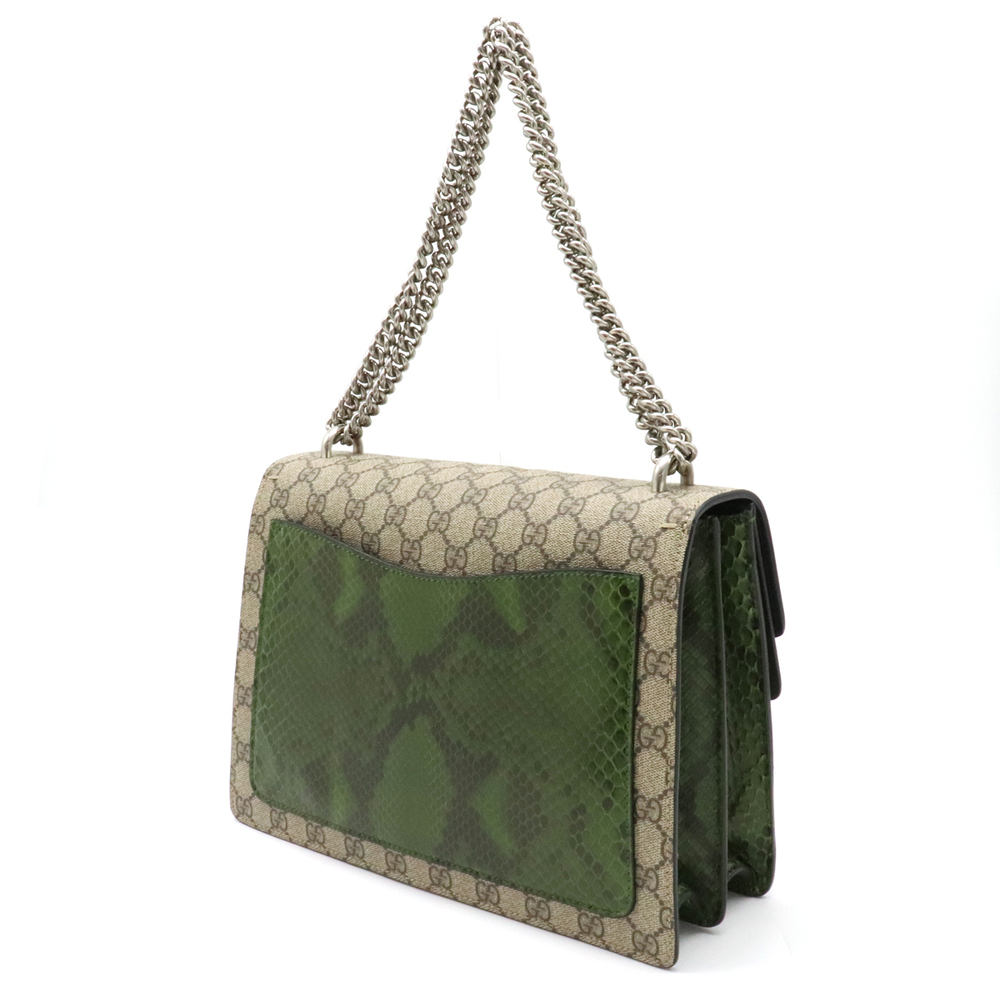 Gucci Gg Supreme Dionysus Python Shoulder Bag Bei… - image 2